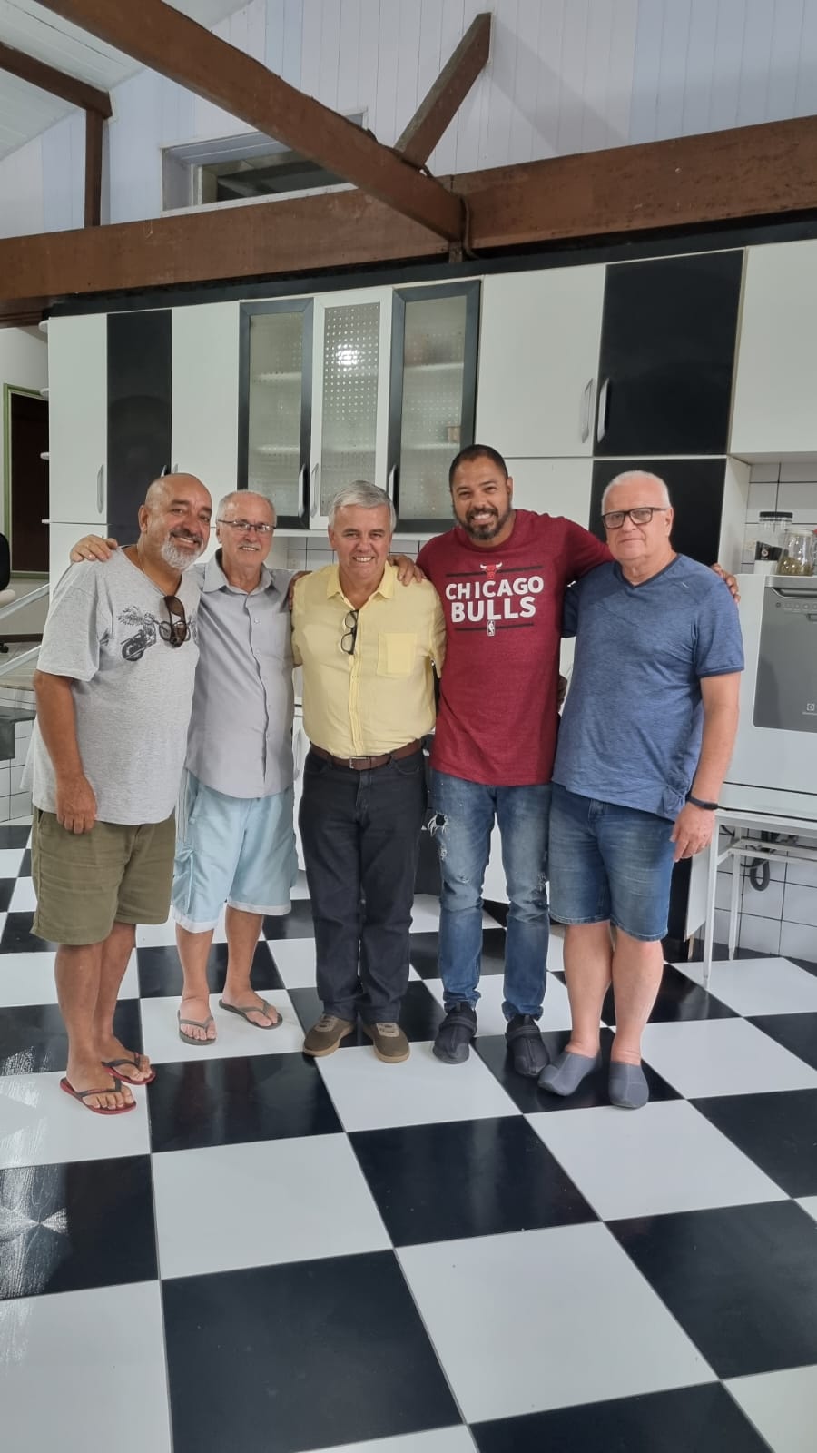 Da direita para esquerda: Agnelo Alves, Perine, Dr.º José Antônio, Pedro Perini Jr. e Rogério Carvalho 