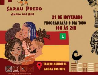 Sarau Preto será nesta sexta-feira, 29/11, no Teatro Municipal