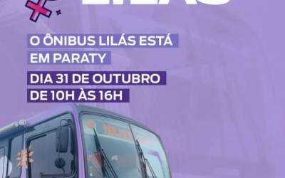 Ônibus Lilás estará em Paraty nesta quinta-feira, 31/10