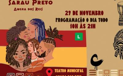 Sarau Preto será nesta sexta-feira, 29/11, no Teatro Municipal